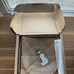 Pampered Chef Snowmen appetizer or dessert plates x4